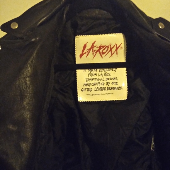 LA ROXX VINTAGE LEATHER MOTORCYCLE COAT - Picture 2 of 2
